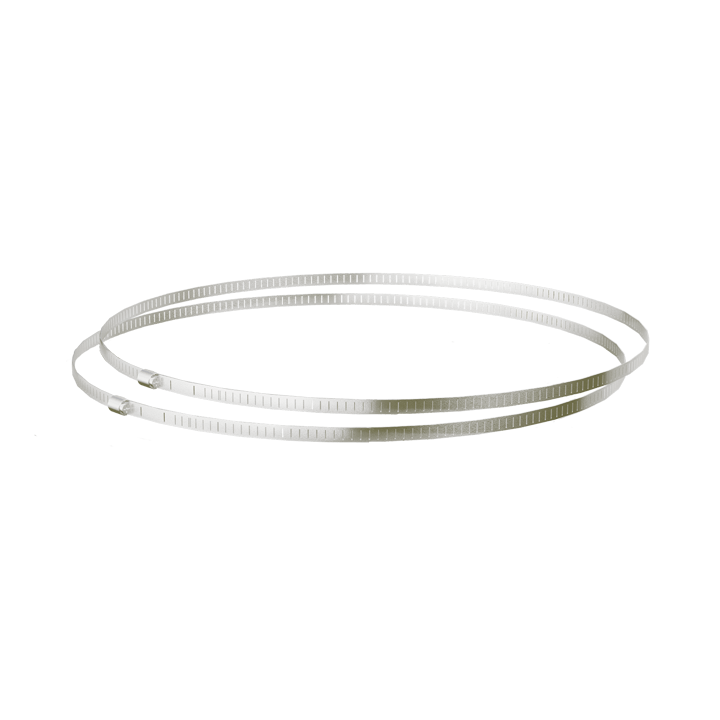 Nastri in acciaio inox (lunghezza 2m) per il montaggio su colonne di cemento rotondo