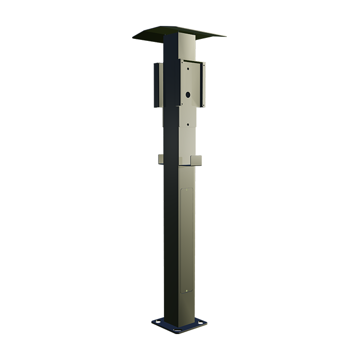 OnePole Pro double colonne avec toit pour Zaptec Go