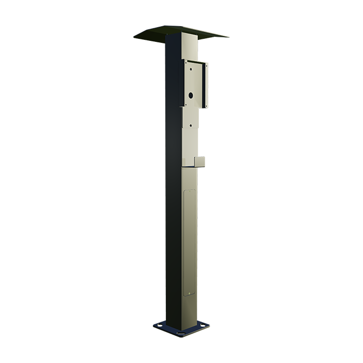 OnePole Pro Colonne simple avec toit pour Zaptec Go