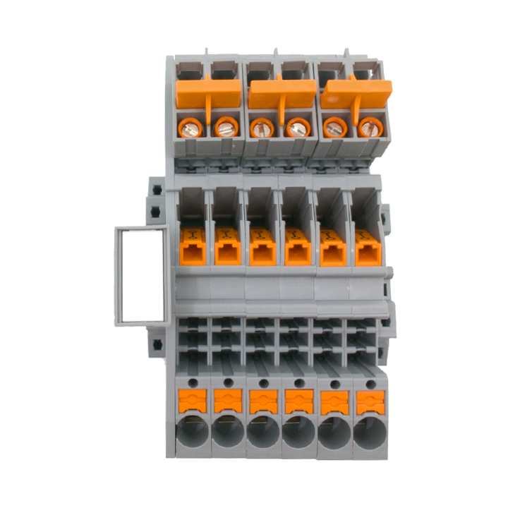 Bloc de raccordement pour transformateur de courant pour rail DIN
