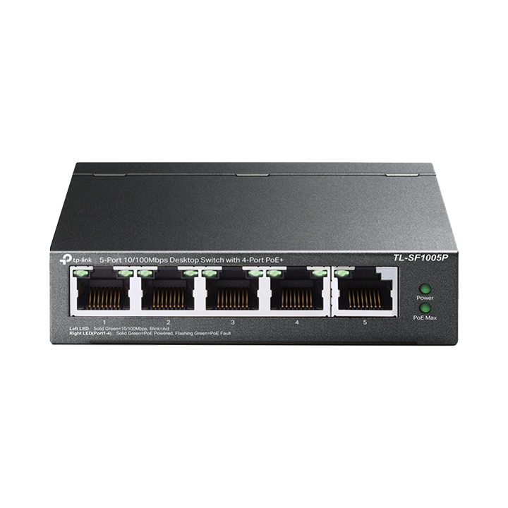 Switch TP-Link TL-SF1005P 5 porte, di cui 4 porte PoE+