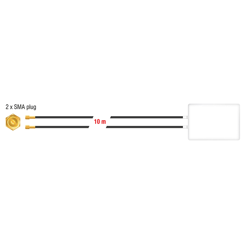 LTE Antenne Delock Outdoor 8dBi Sektor, 2xSMA, 10m