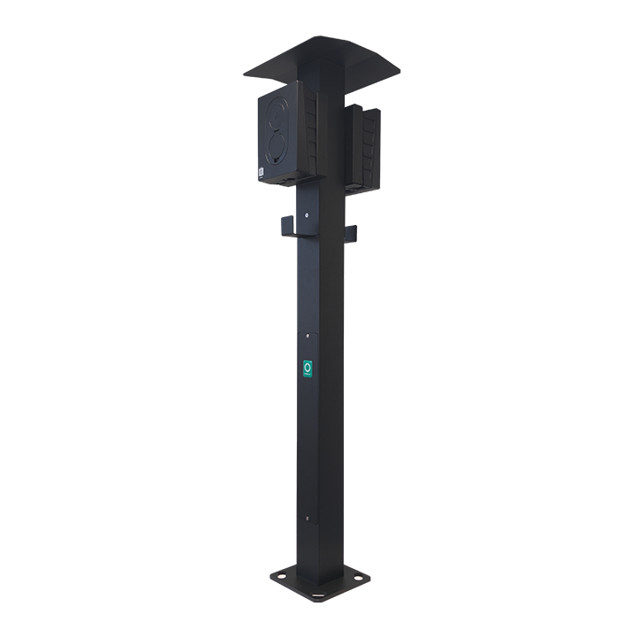 OnePole Pro double colonne avec toit pour Zaptec Go