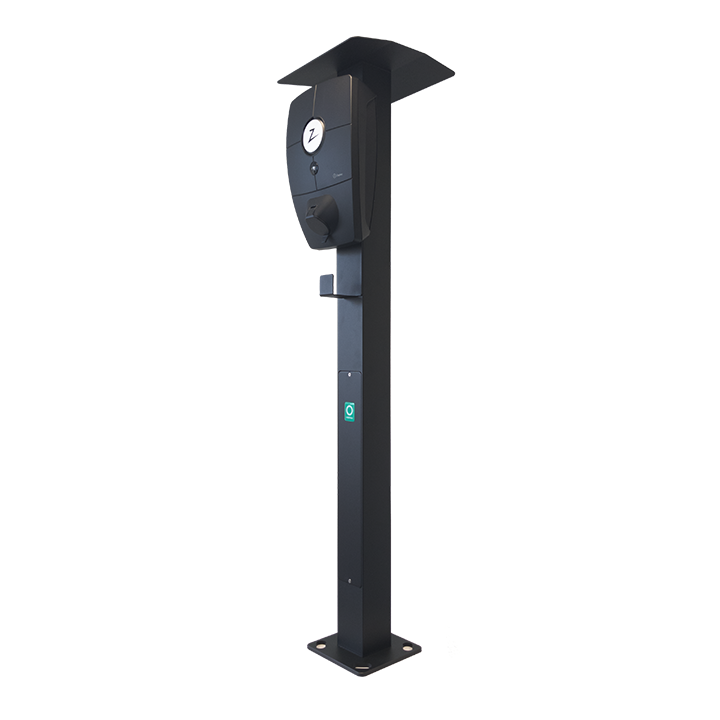OnePole Pro Colonne simple avec toit pour Zaptec Pro