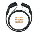 Cavo di ricarica da tipo 1 a tipo 2 monofase 32 A (fino a 7,4 kW) lunghezza 7,5 m