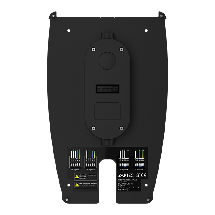 Kit plaque arrière et couvercle de protection Backplate Cover Zaptec Pro