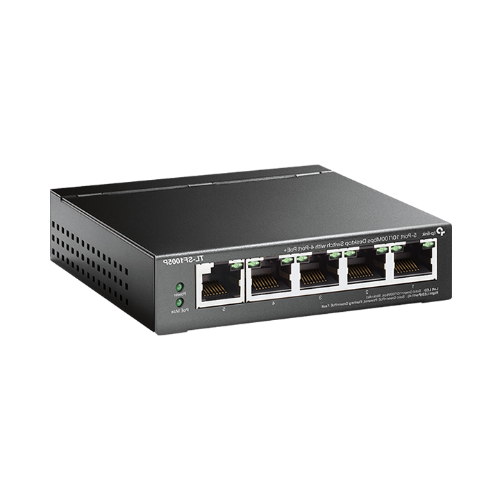 Switch TP-Link TL-SF1005P 5 Port davon 4 Port PoE+